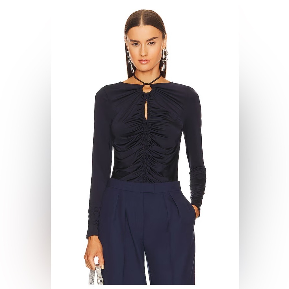 NWT VERONICA BEARD Roque Top in Navy Size 2
